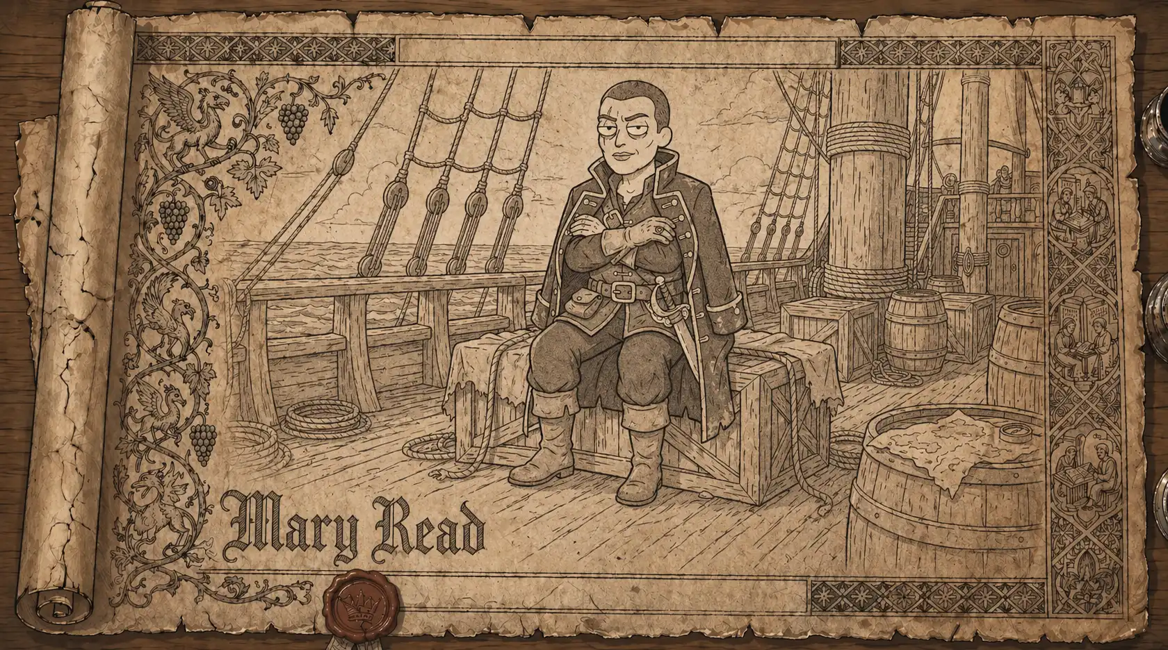 Portrait de Mary Read, capitaine au long cours.