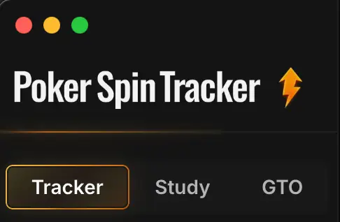 Les trois vues Tracker, Étudier et GTO en haut de la sidebar