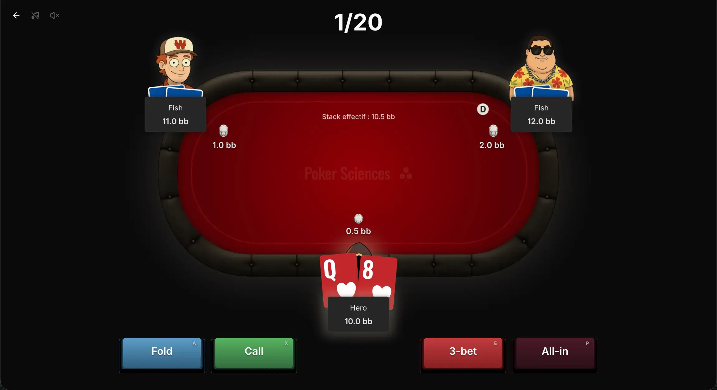 Capture d’écran du Trainer de Poker Spin Tracker.