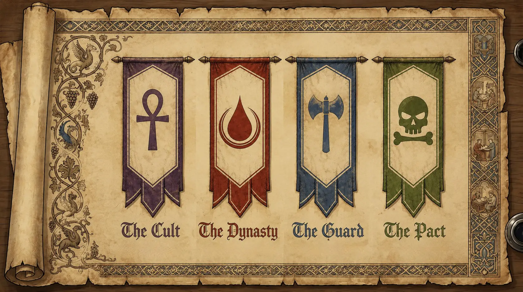 Les quatre grandes Factions du Monde connu