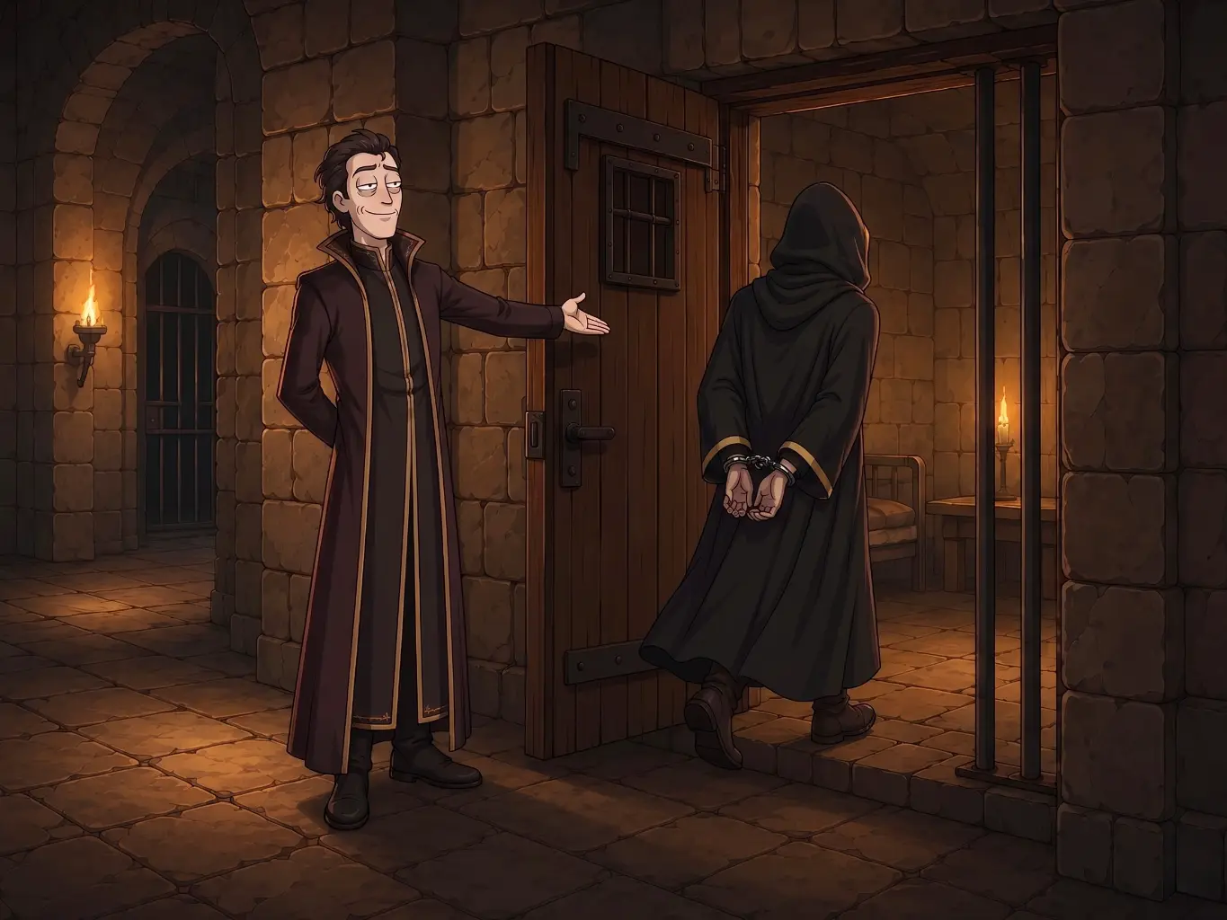 Fin de visite dans une prison, avec une allusion à la Bible du Jeu retrouvée dans le Nord.